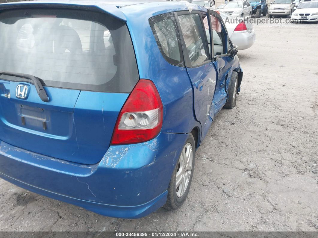 2008 Honda Fit Sport Blue vin: JHMGD38638S065226