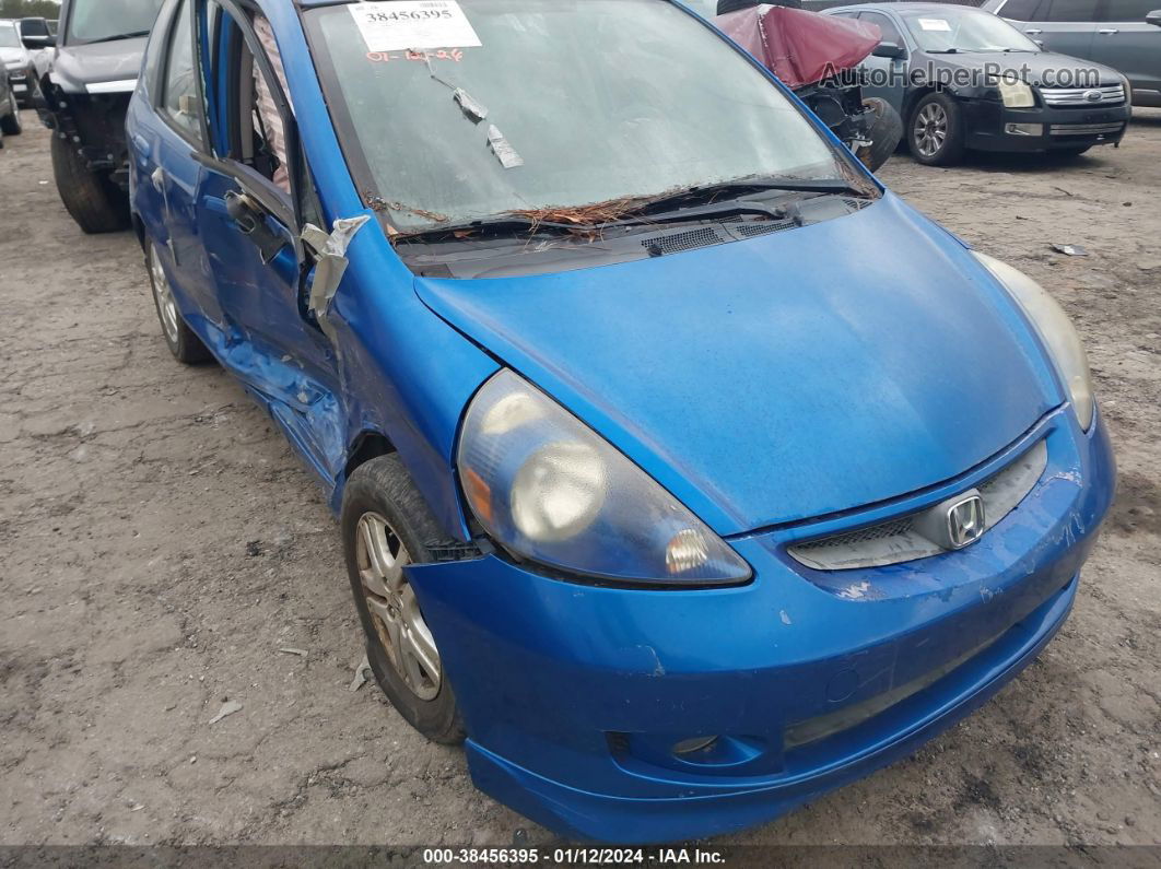 2008 Honda Fit Sport Blue vin: JHMGD38638S065226