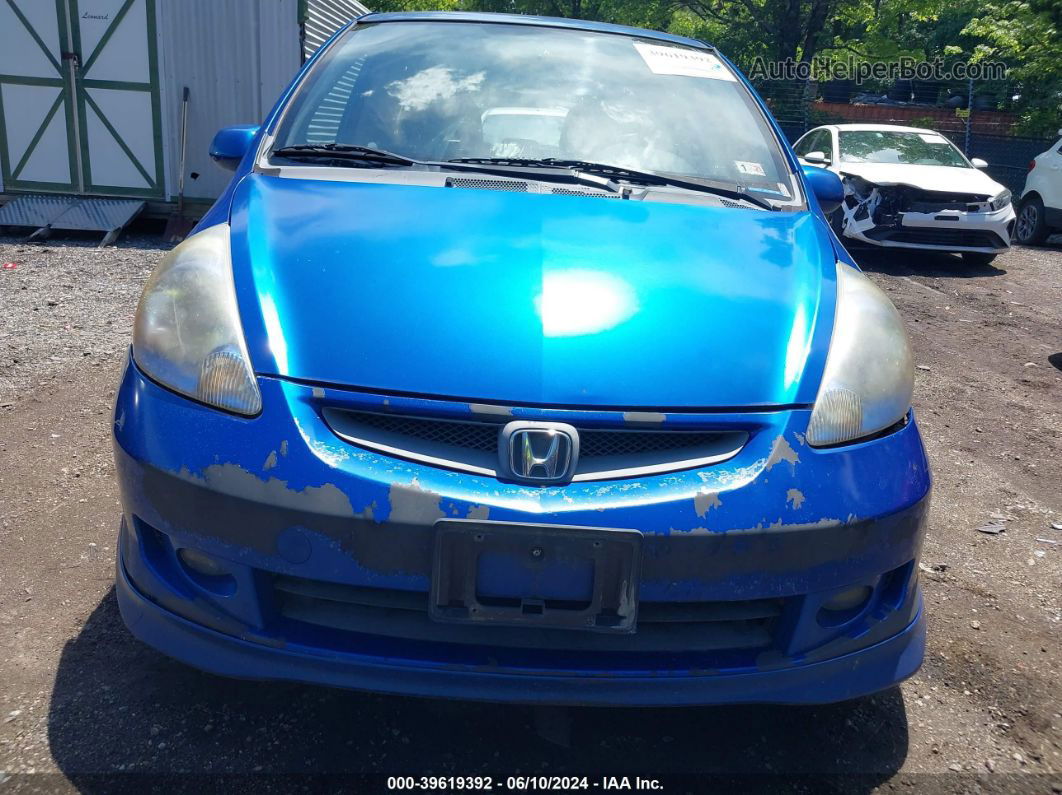 2008 Honda Fit Sport Blue vin: JHMGD38648S003544