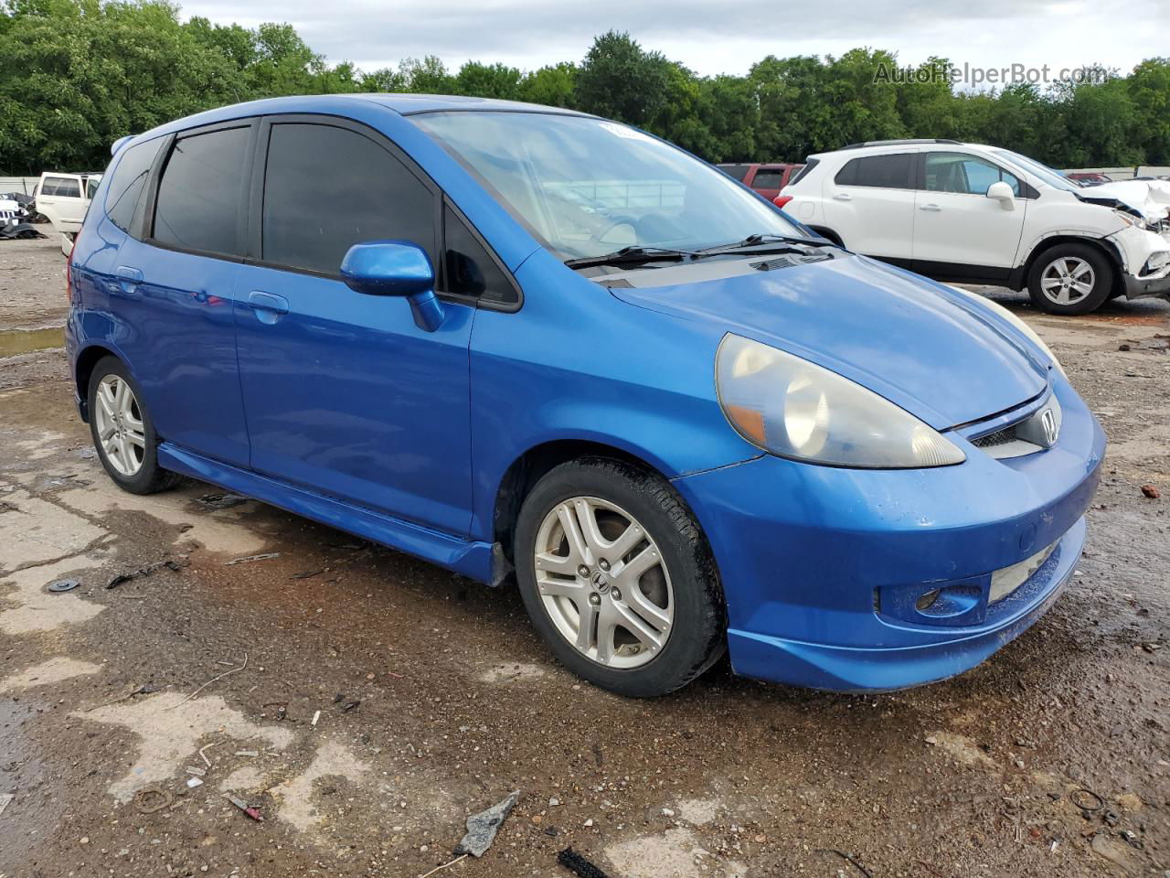 2008 Honda Fit Sport Blue vin: JHMGD38648S008968