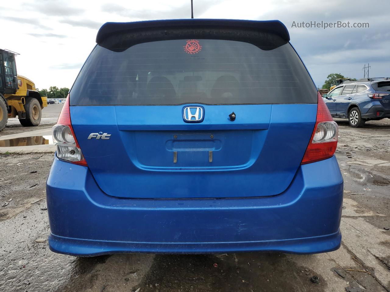 2008 Honda Fit Sport Blue vin: JHMGD38648S008968