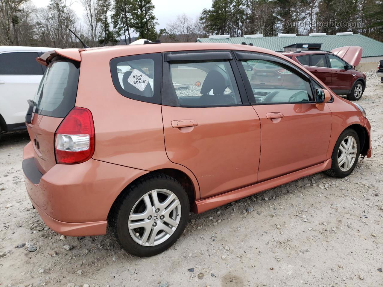 2008 Honda Fit Sport Orange vin: JHMGD38648S015421