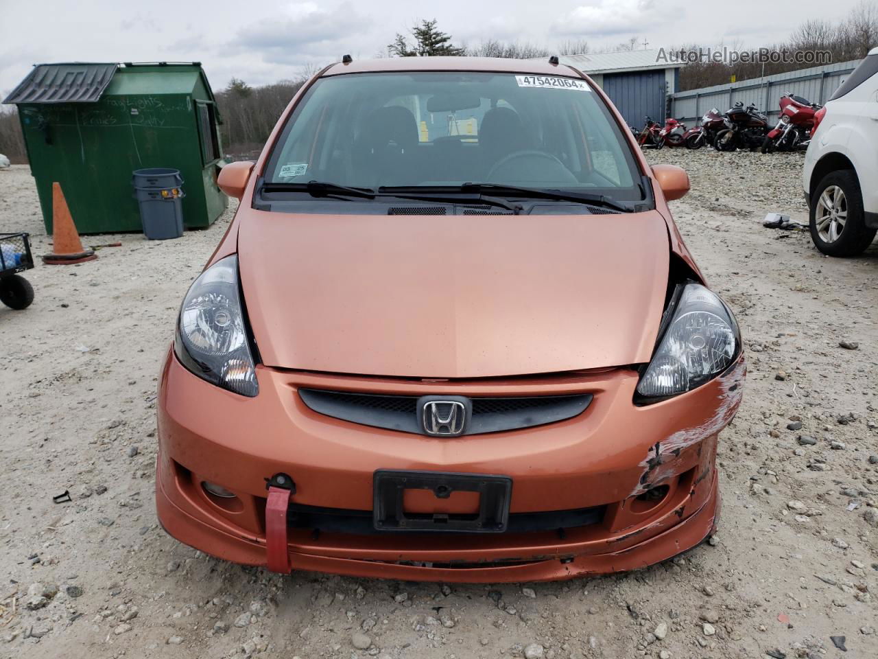 2008 Honda Fit Sport Orange vin: JHMGD38648S015421