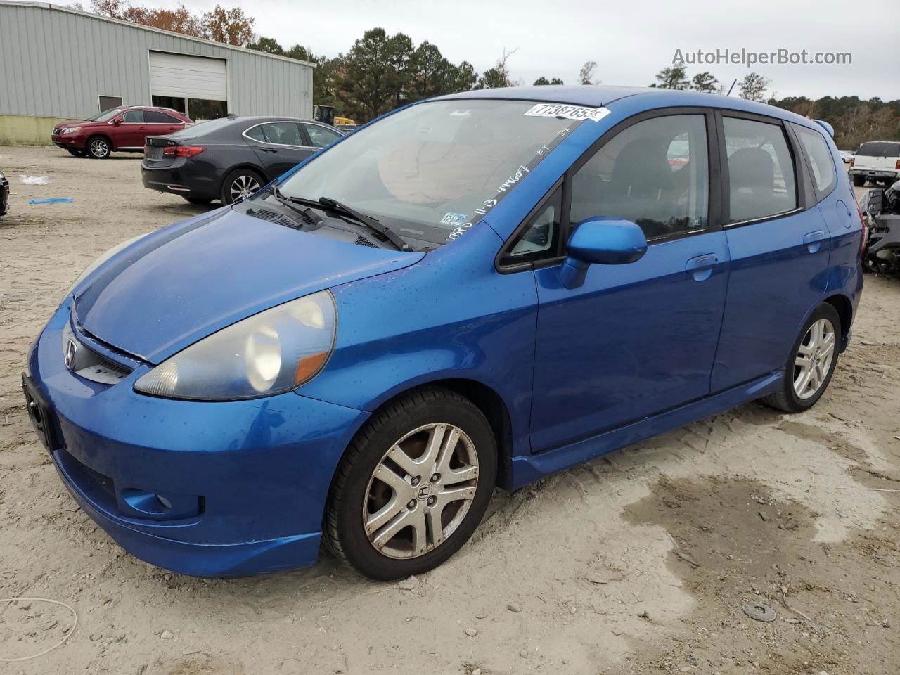 2008 Honda Fit Sport Blue vin: JHMGD38648S027696