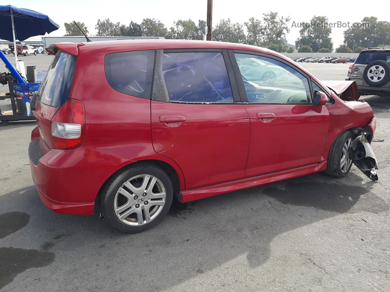 2008 Honda Fit Sport Red vin: JHMGD38648S030209