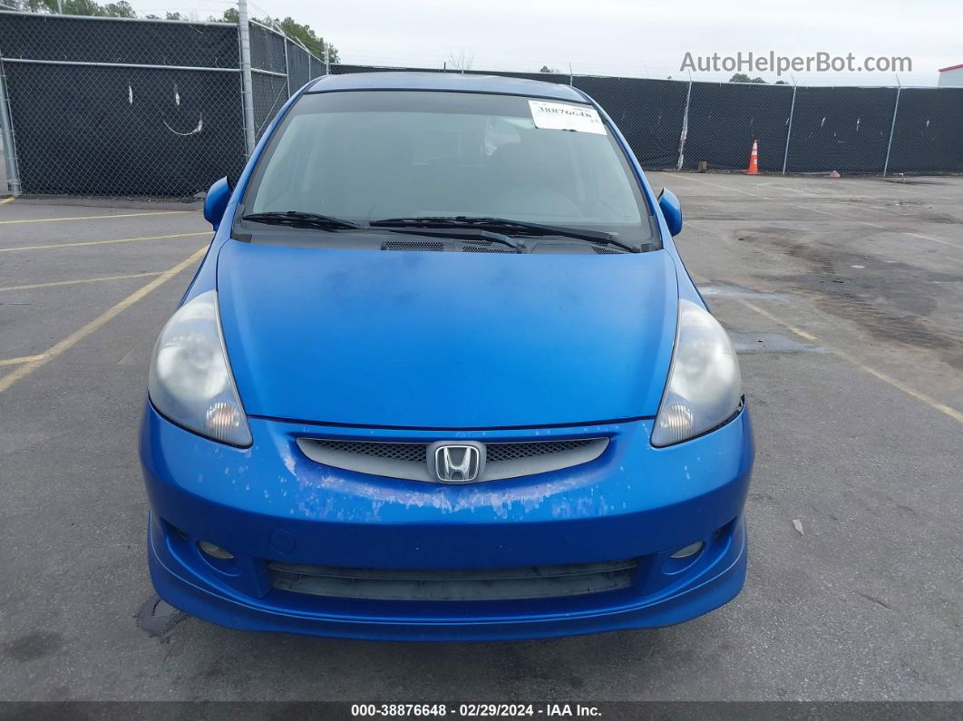 2008 Honda Fit Sport Синий vin: JHMGD38648S042103