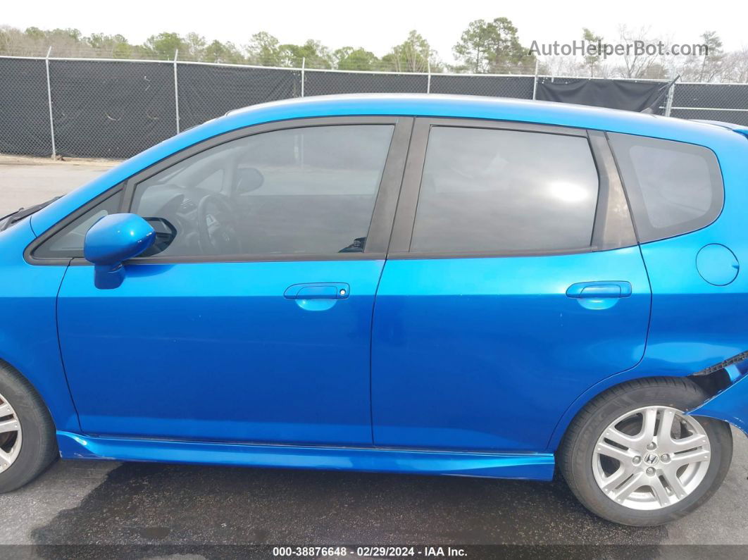 2008 Honda Fit Sport Blue vin: JHMGD38648S042103