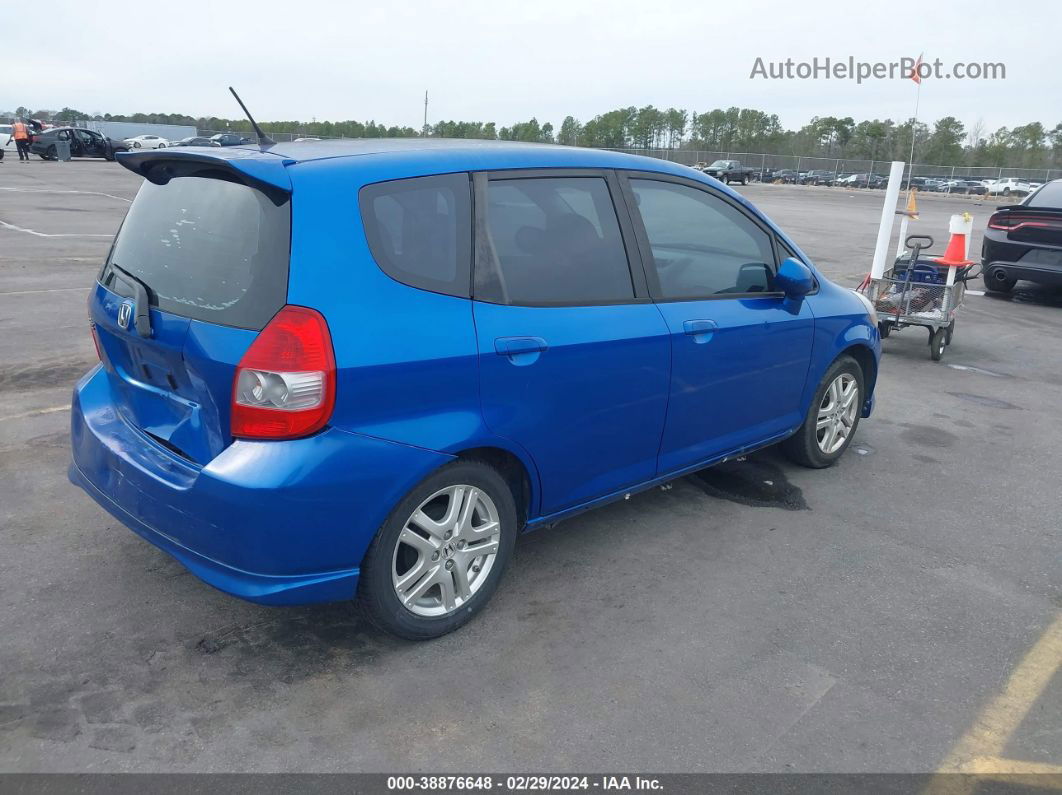 2008 Honda Fit Sport Blue vin: JHMGD38648S042103