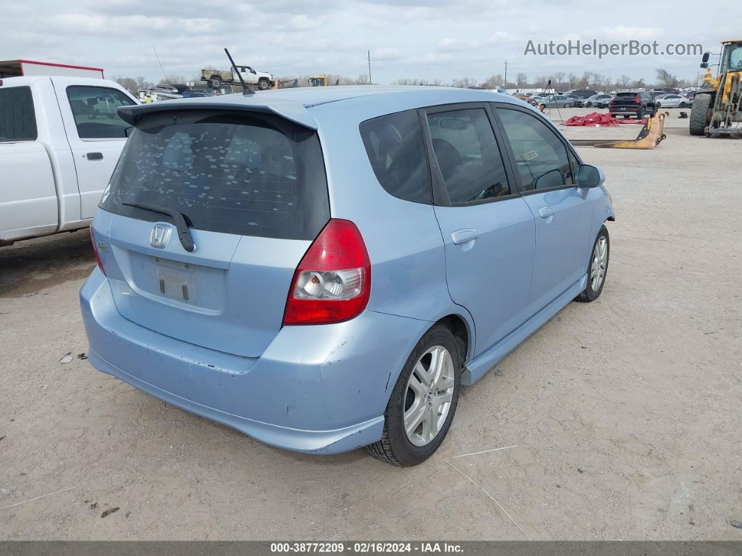 2008 Honda Fit Sport Light Blue vin: JHMGD38648S054493