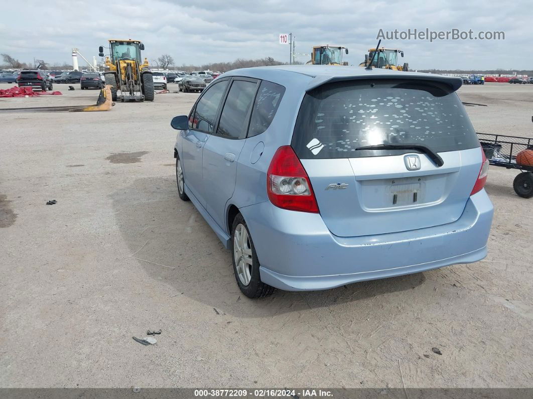 2008 Honda Fit Sport Light Blue vin: JHMGD38648S054493