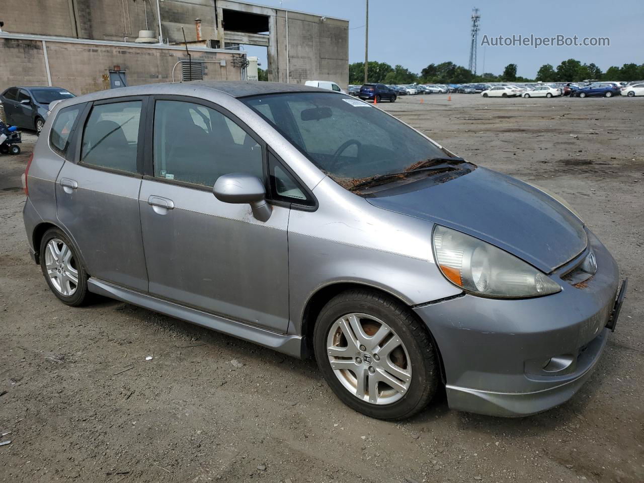 2008 Honda Fit Sport Silver vin: JHMGD38648S061430