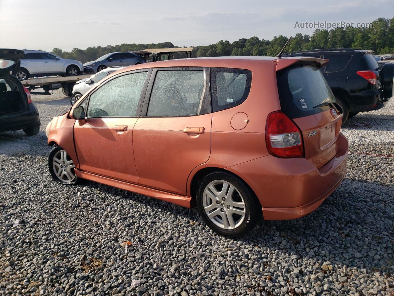 2008 Honda Fit Sport Orange vin: JHMGD38648S074159