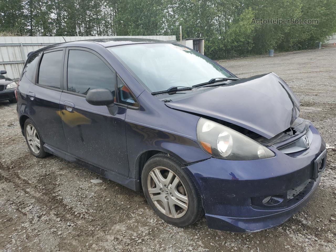 2008 Honda Fit Sport Purple vin: JHMGD38658S015041