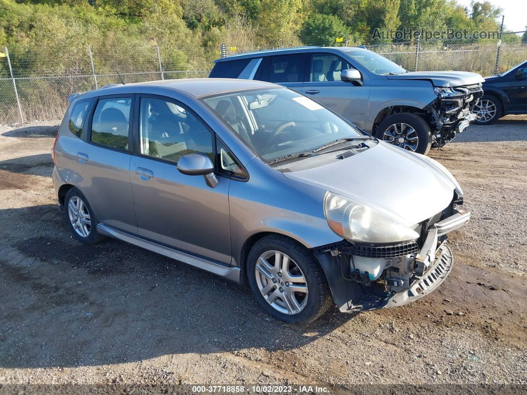 2008 Honda Fit Sport Silver vin: JHMGD38658S028176