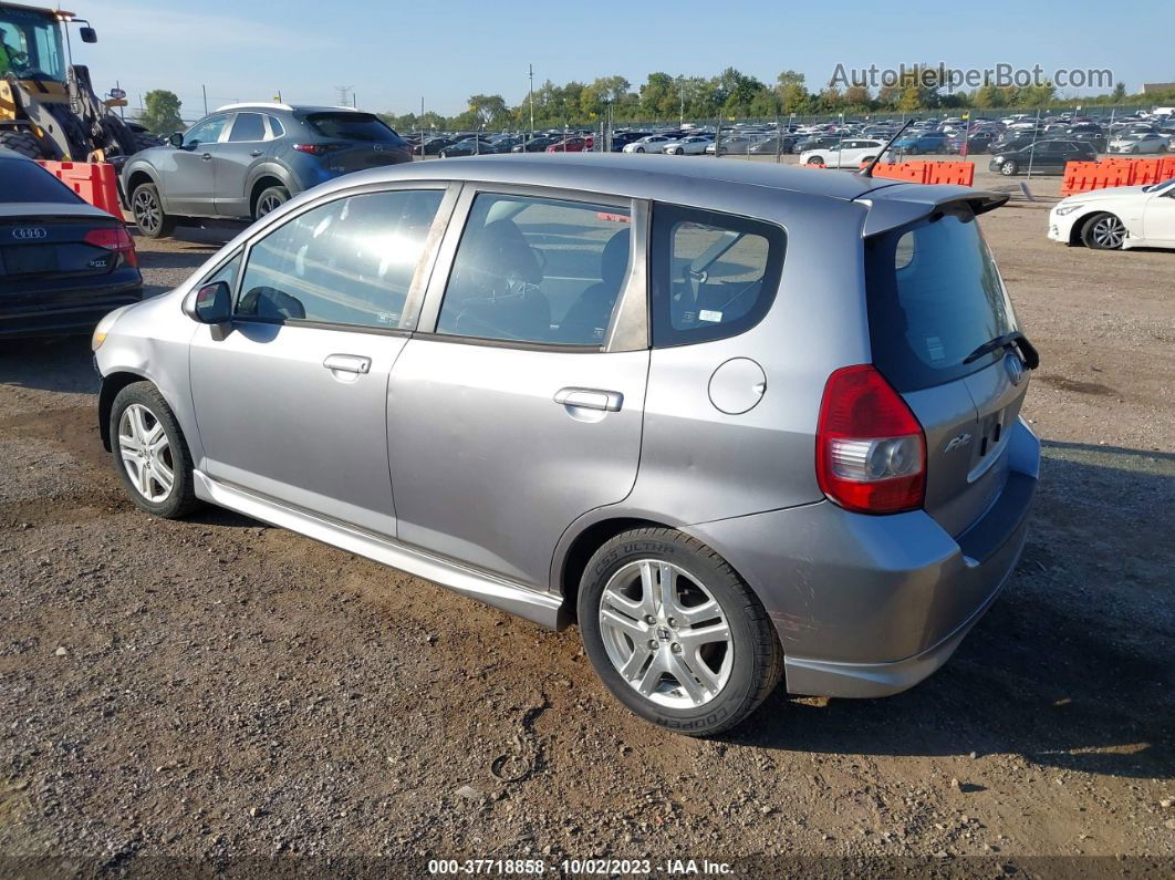 2008 Honda Fit Sport Silver vin: JHMGD38658S028176