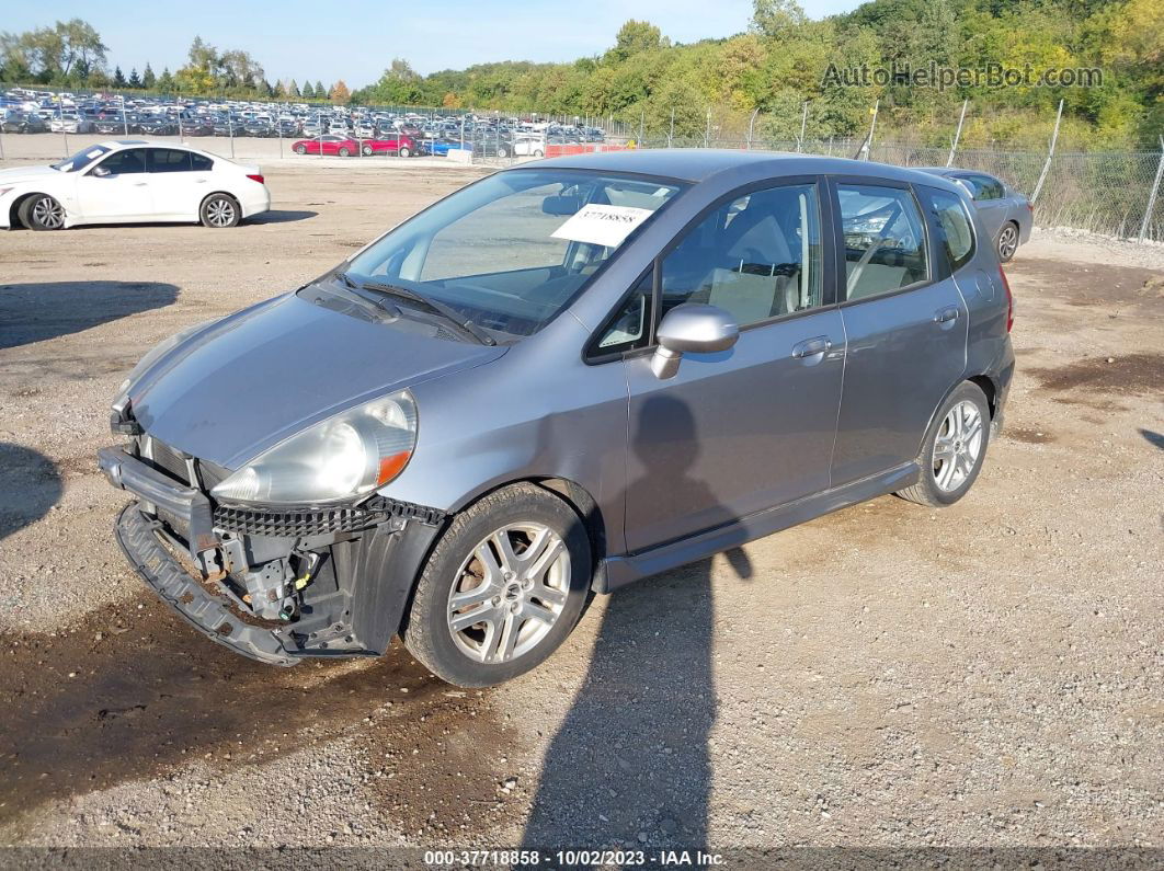 2008 Honda Fit Sport Silver vin: JHMGD38658S028176