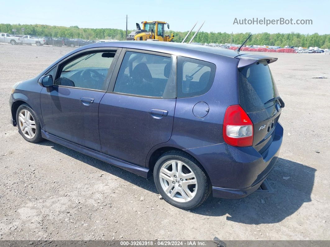 2008 Honda Fit Sport Blue vin: JHMGD38658S055720