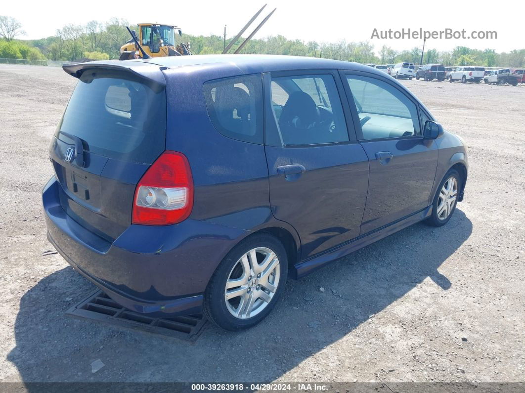 2008 Honda Fit Sport Blue vin: JHMGD38658S055720