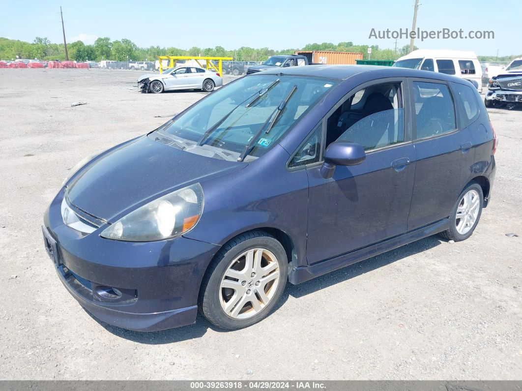 2008 Honda Fit Sport Blue vin: JHMGD38658S055720