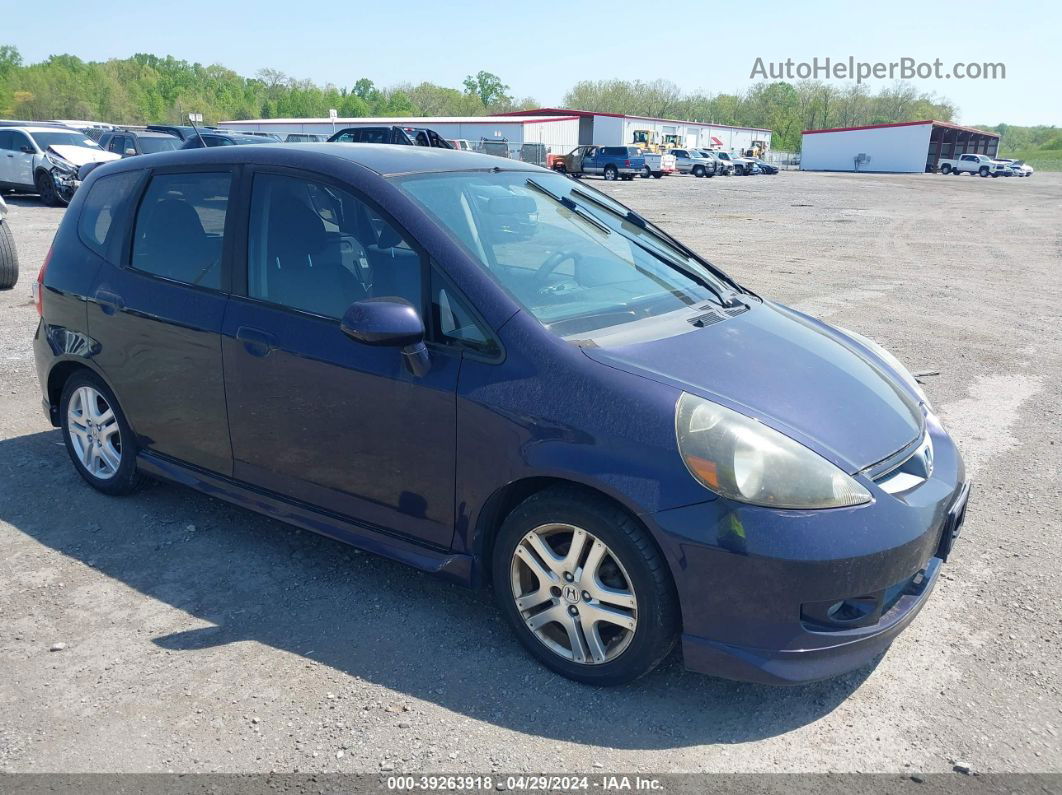 2008 Honda Fit Sport Blue vin: JHMGD38658S055720