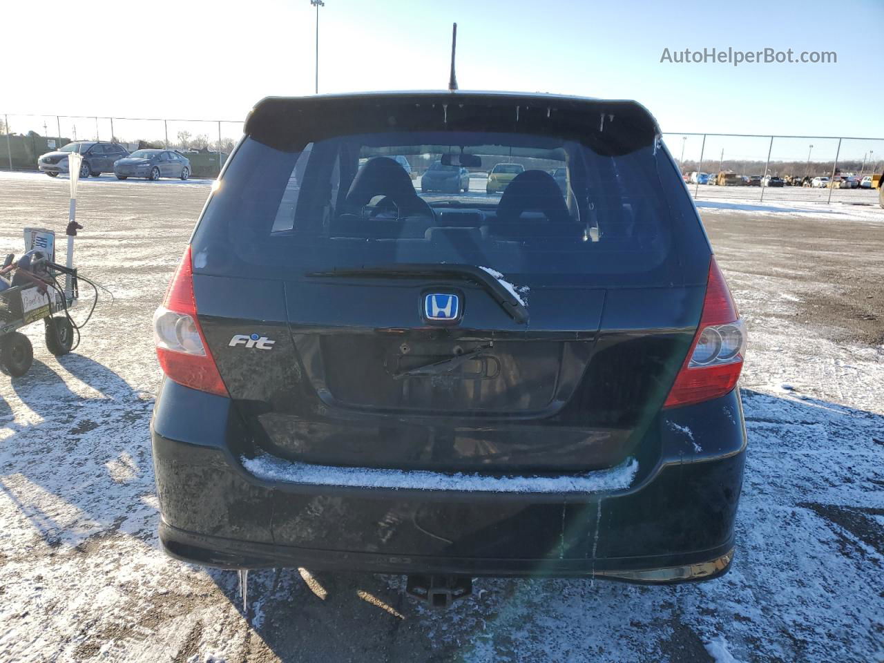 2008 Honda Fit Sport Black vin: JHMGD38658S057886