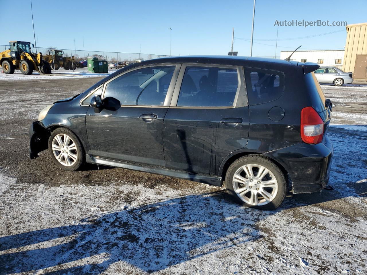 2008 Honda Fit Sport Black vin: JHMGD38658S057886