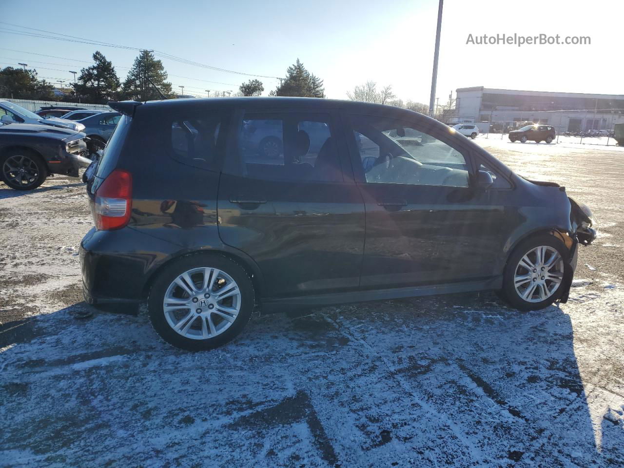 2008 Honda Fit Sport Black vin: JHMGD38658S057886