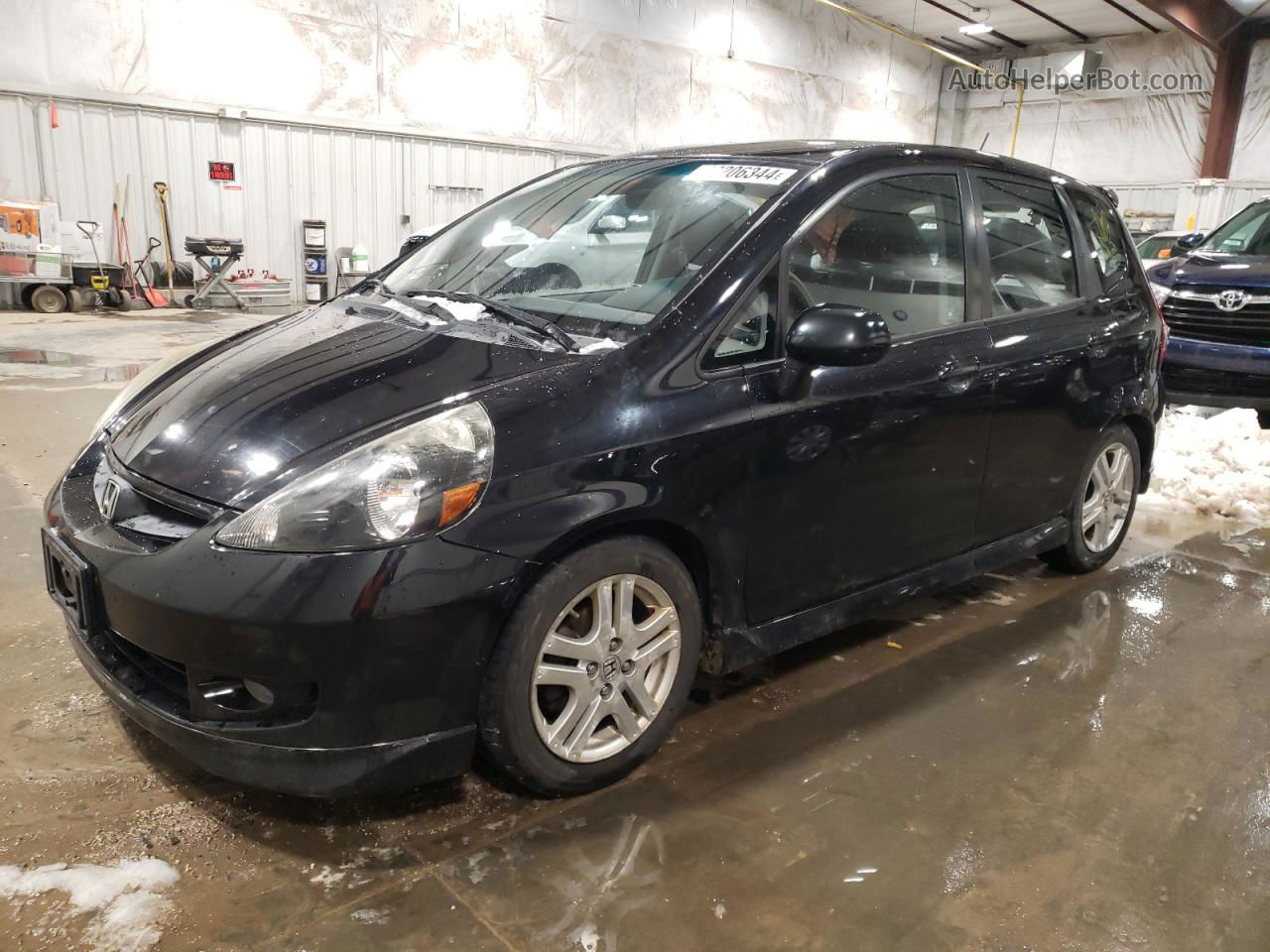 2008 Honda Fit Sport Черный vin: JHMGD38658S066281