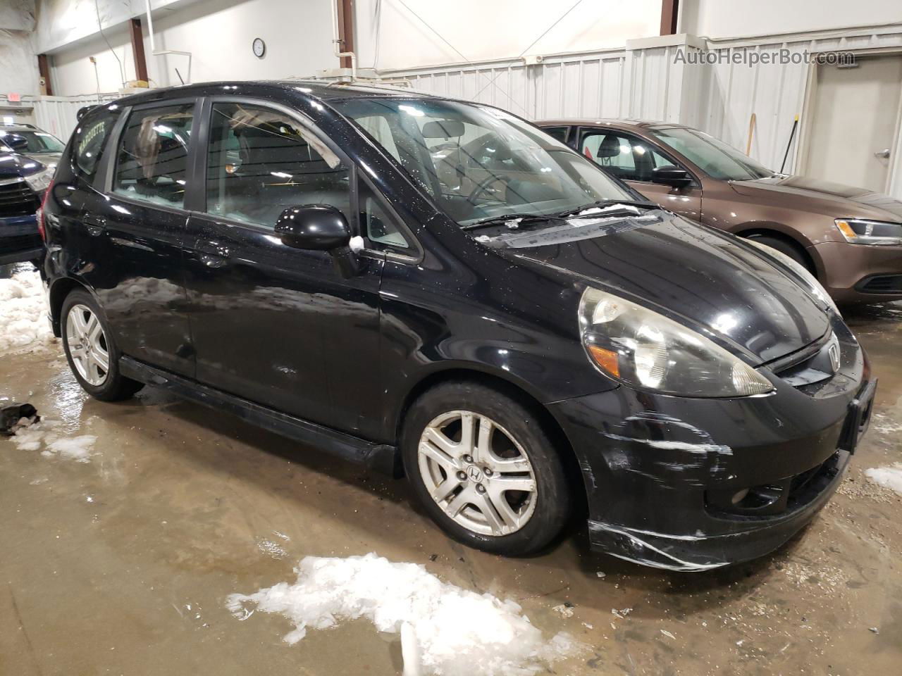 2008 Honda Fit Sport Black vin: JHMGD38658S066281