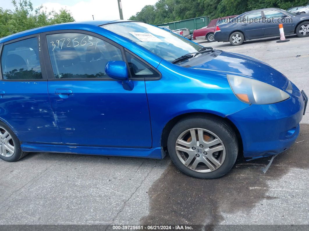 2008 Honda Fit Sport Blue vin: JHMGD38668S002234