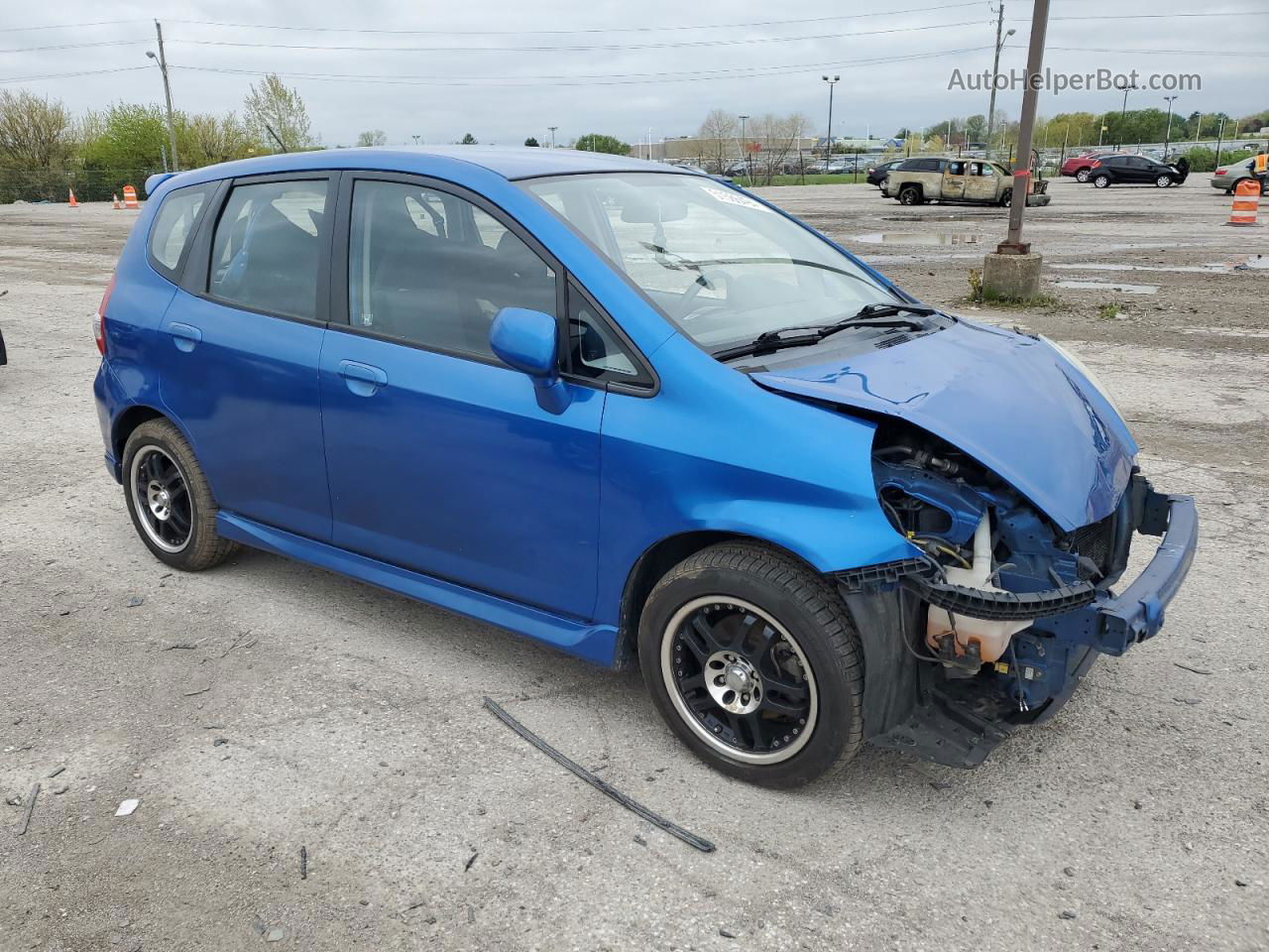 2008 Honda Fit Sport Blue vin: JHMGD38668S009426