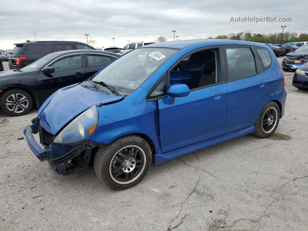 2008 Honda Fit Sport Blue vin: JHMGD38668S009426