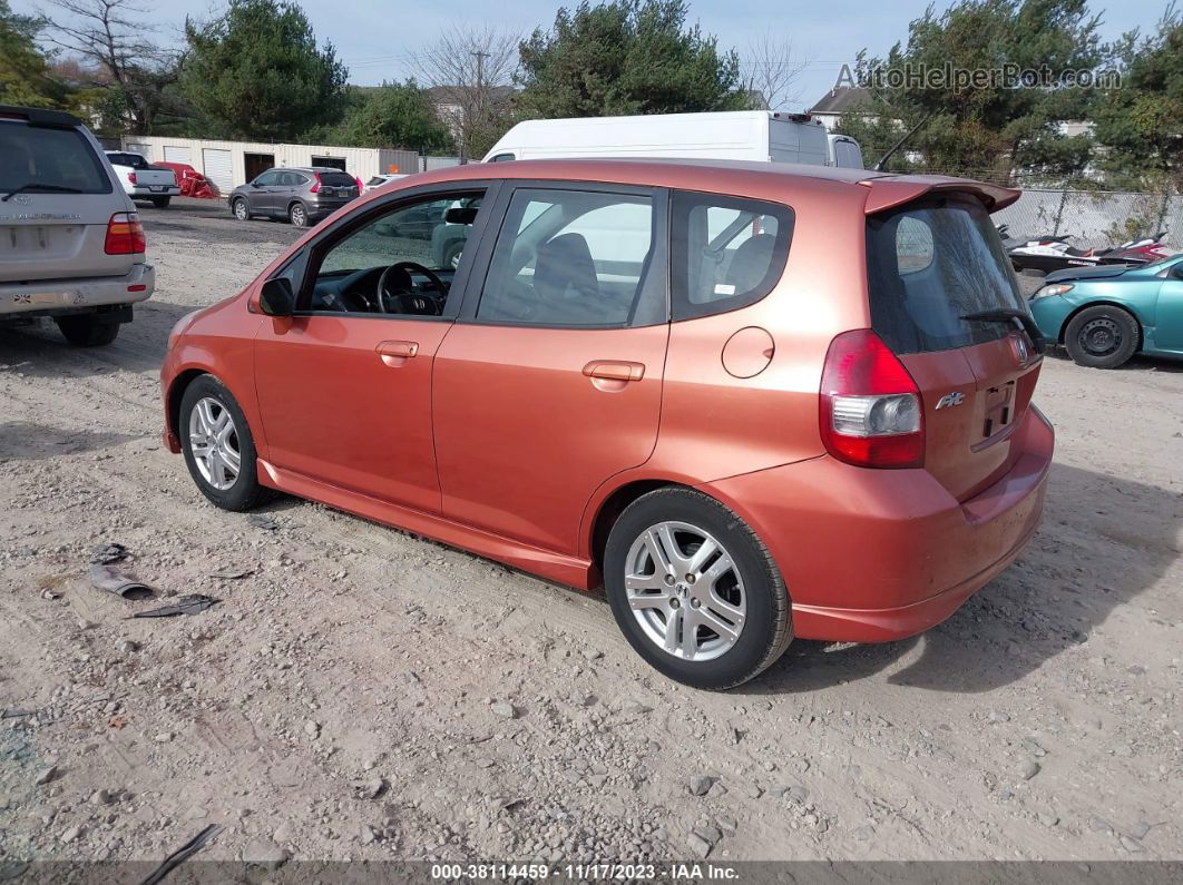 2008 Honda Fit Sport Orange vin: JHMGD38668S015467