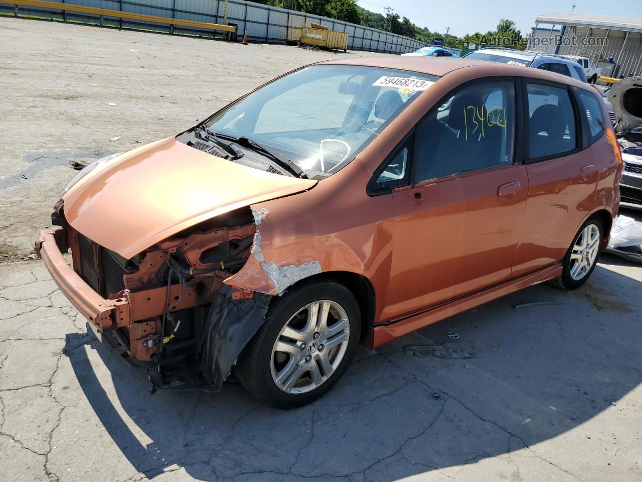 2008 Honda Fit Sport Orange vin: JHMGD38668S040370