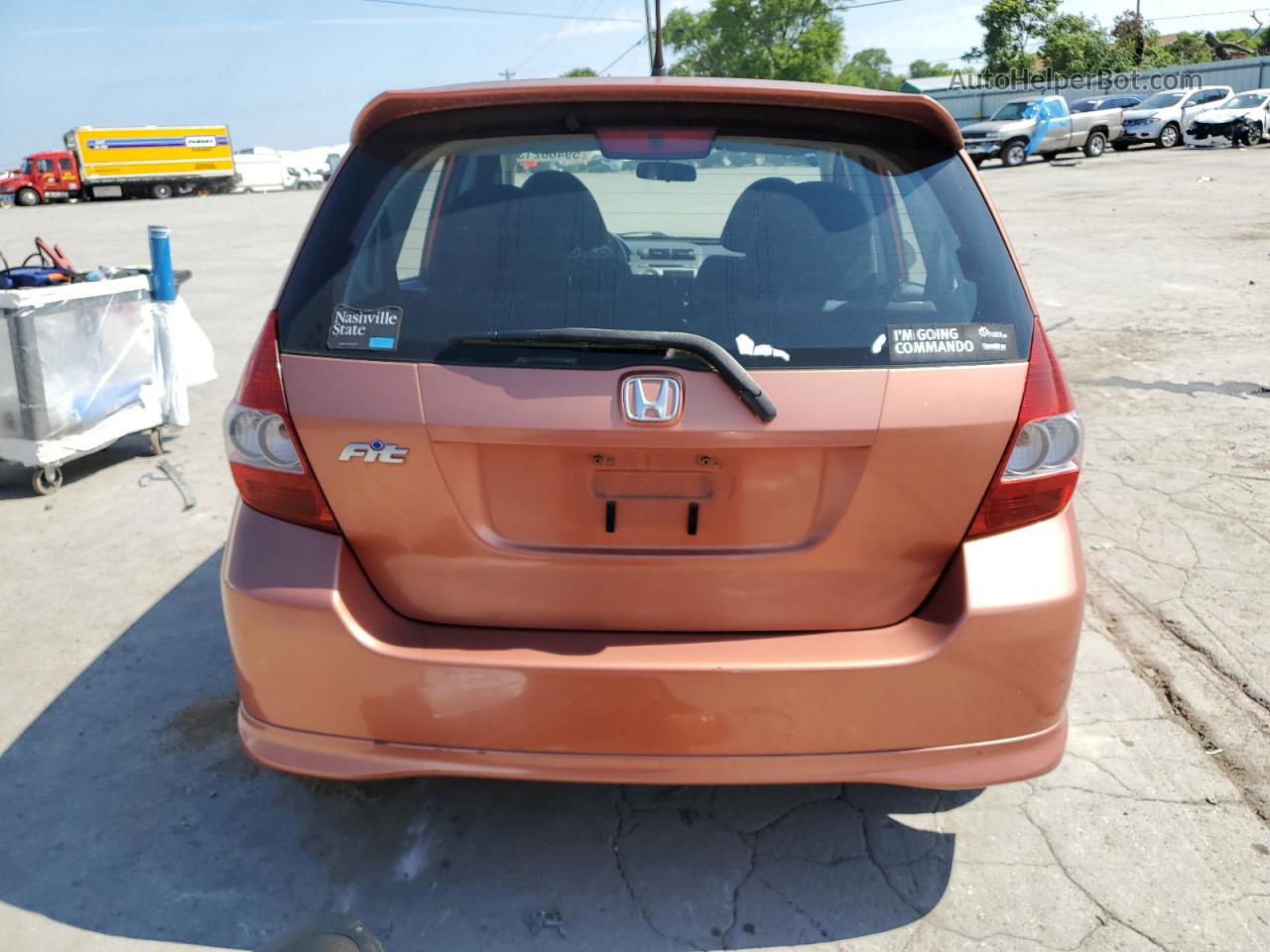 2008 Honda Fit Sport Orange vin: JHMGD38668S040370