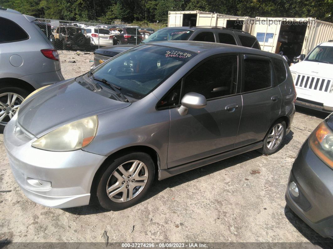 2008 Honda Fit Sport Gray vin: JHMGD38668S043172