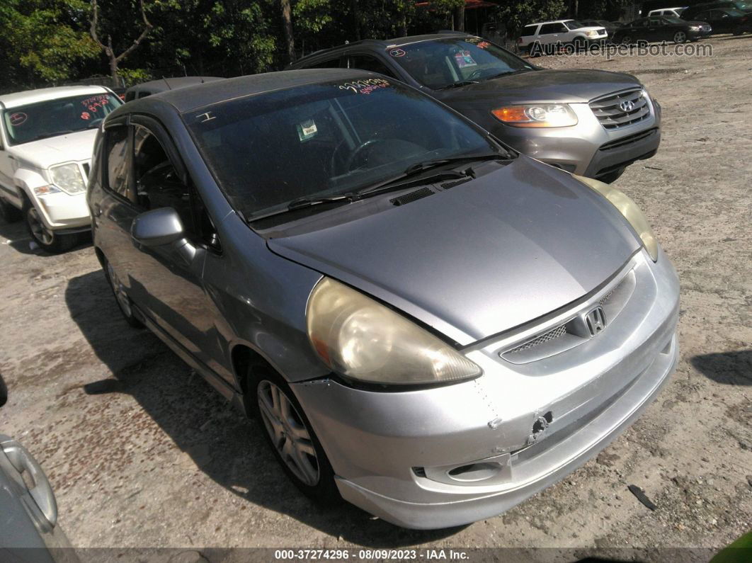 2008 Honda Fit Sport Gray vin: JHMGD38668S043172