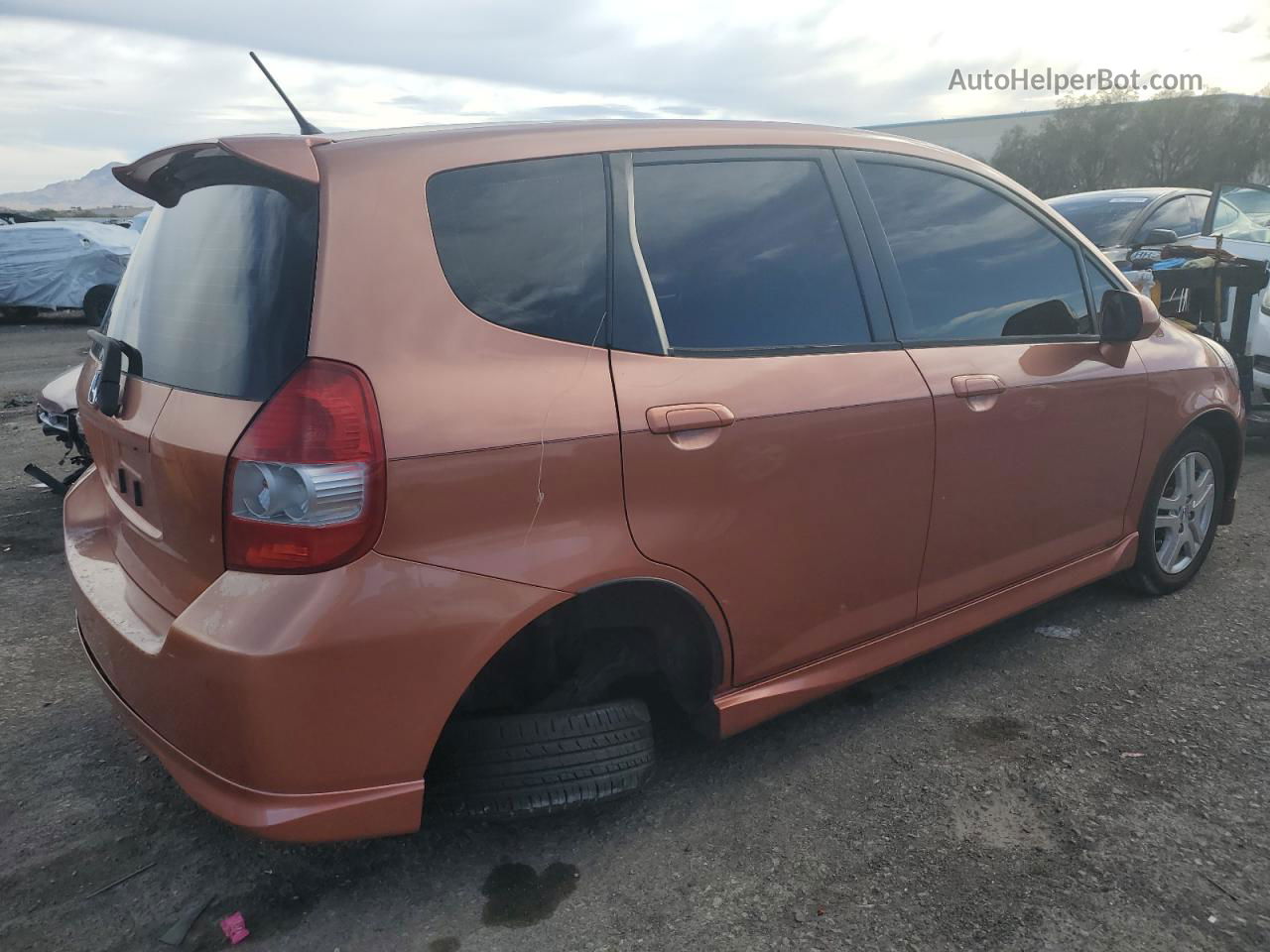 2008 Honda Fit Sport Orange vin: JHMGD38668S043267