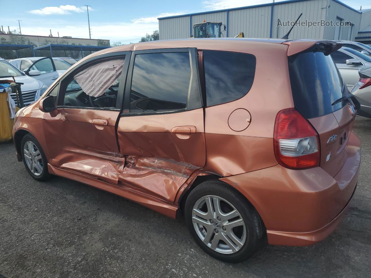 2008 Honda Fit Sport Orange vin: JHMGD38668S043267