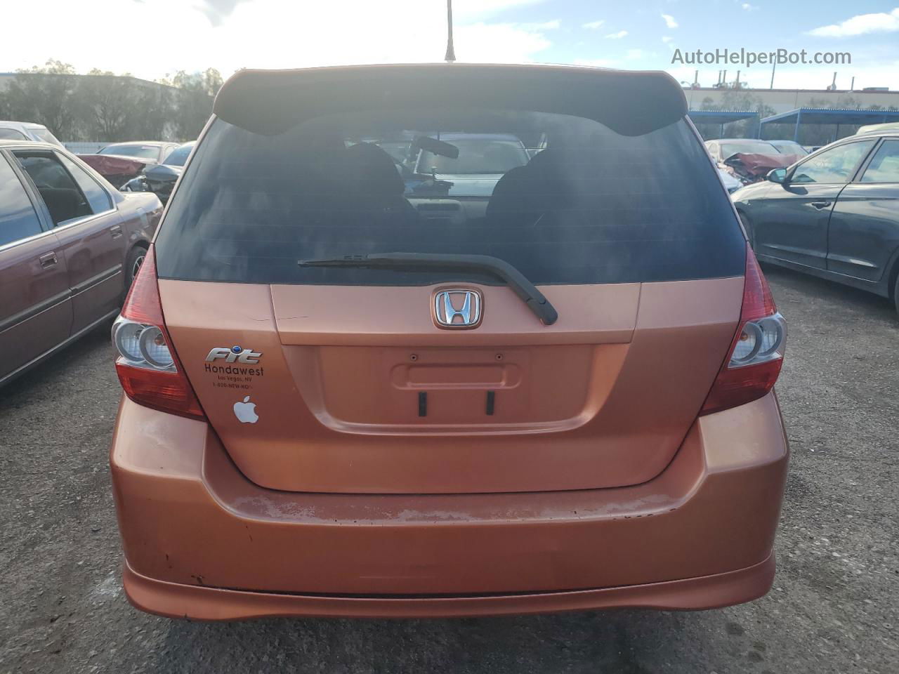 2008 Honda Fit Sport Orange vin: JHMGD38668S043267