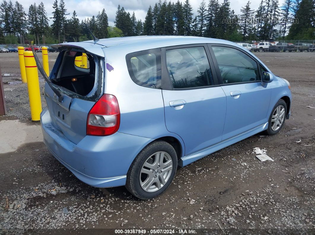 2008 Honda Fit Sport Blue vin: JHMGD38668S044189