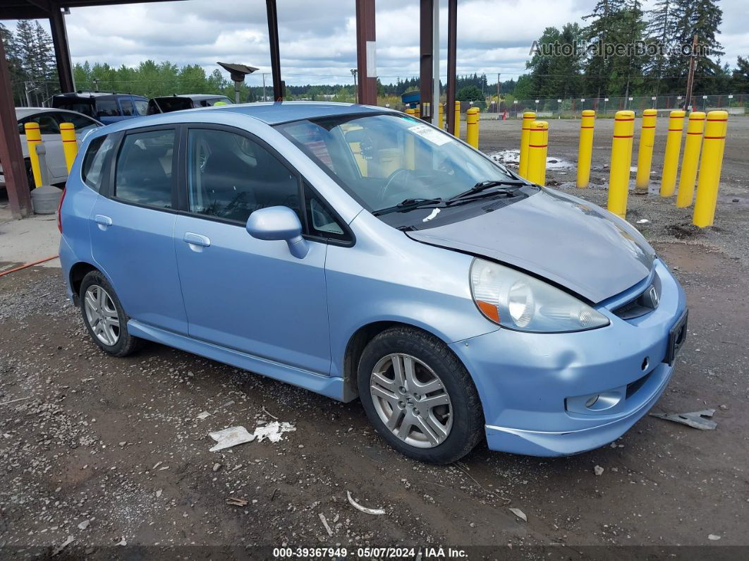 2008 Honda Fit Sport Blue vin: JHMGD38668S044189