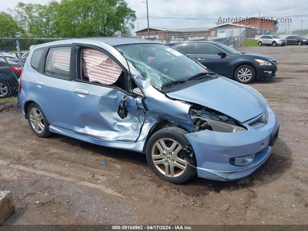 2008 Honda Fit Sport Light Blue vin: JHMGD38668S046430