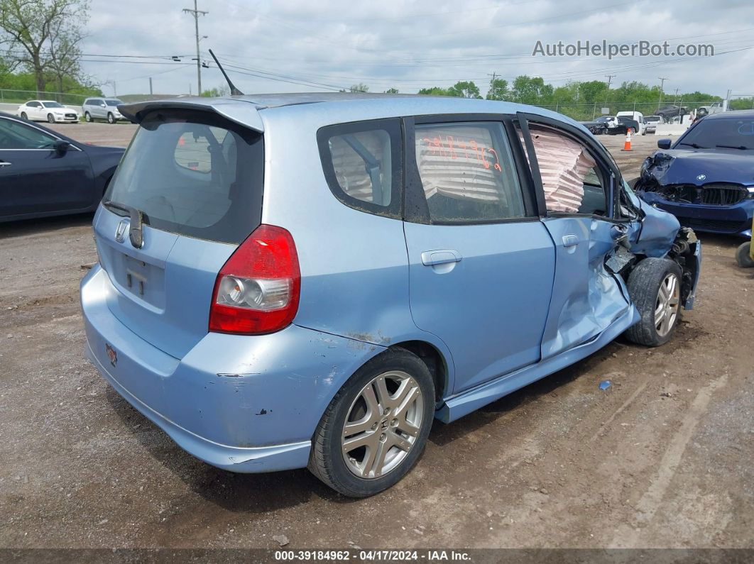 2008 Honda Fit Sport Light Blue vin: JHMGD38668S046430