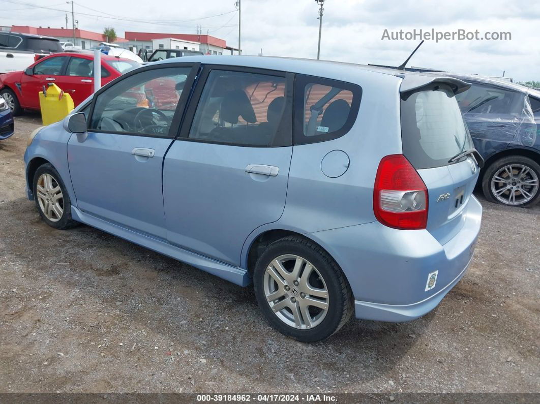 2008 Honda Fit Sport Light Blue vin: JHMGD38668S046430