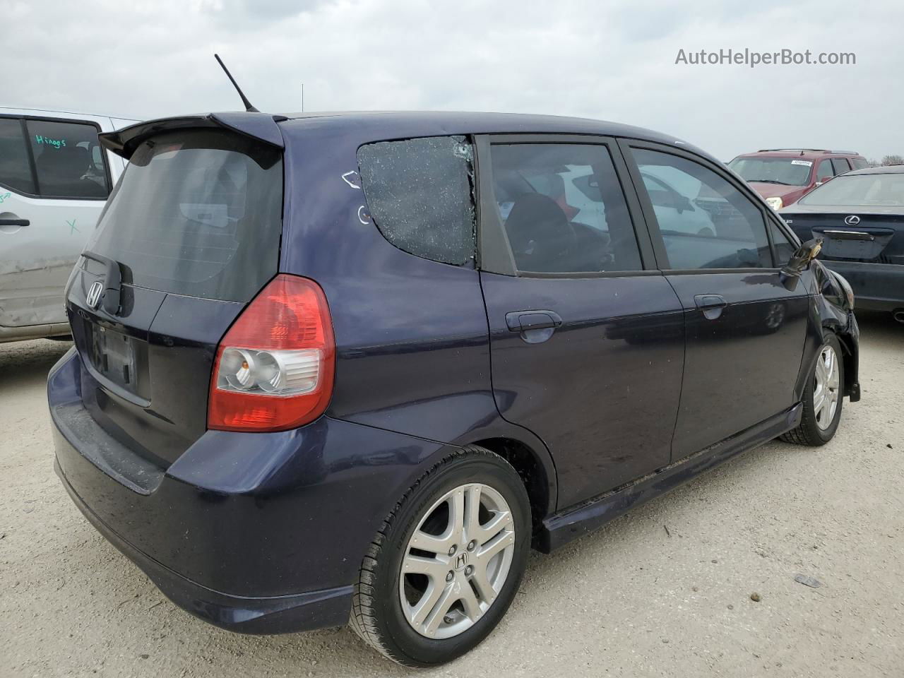 2008 Honda Fit Sport Purple vin: JHMGD38668S048405