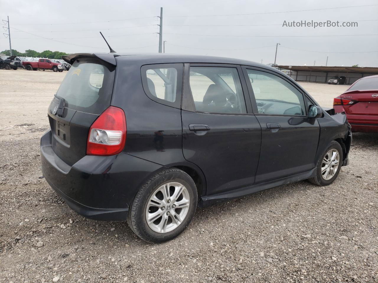 2008 Honda Fit Sport Black vin: JHMGD38668S049473