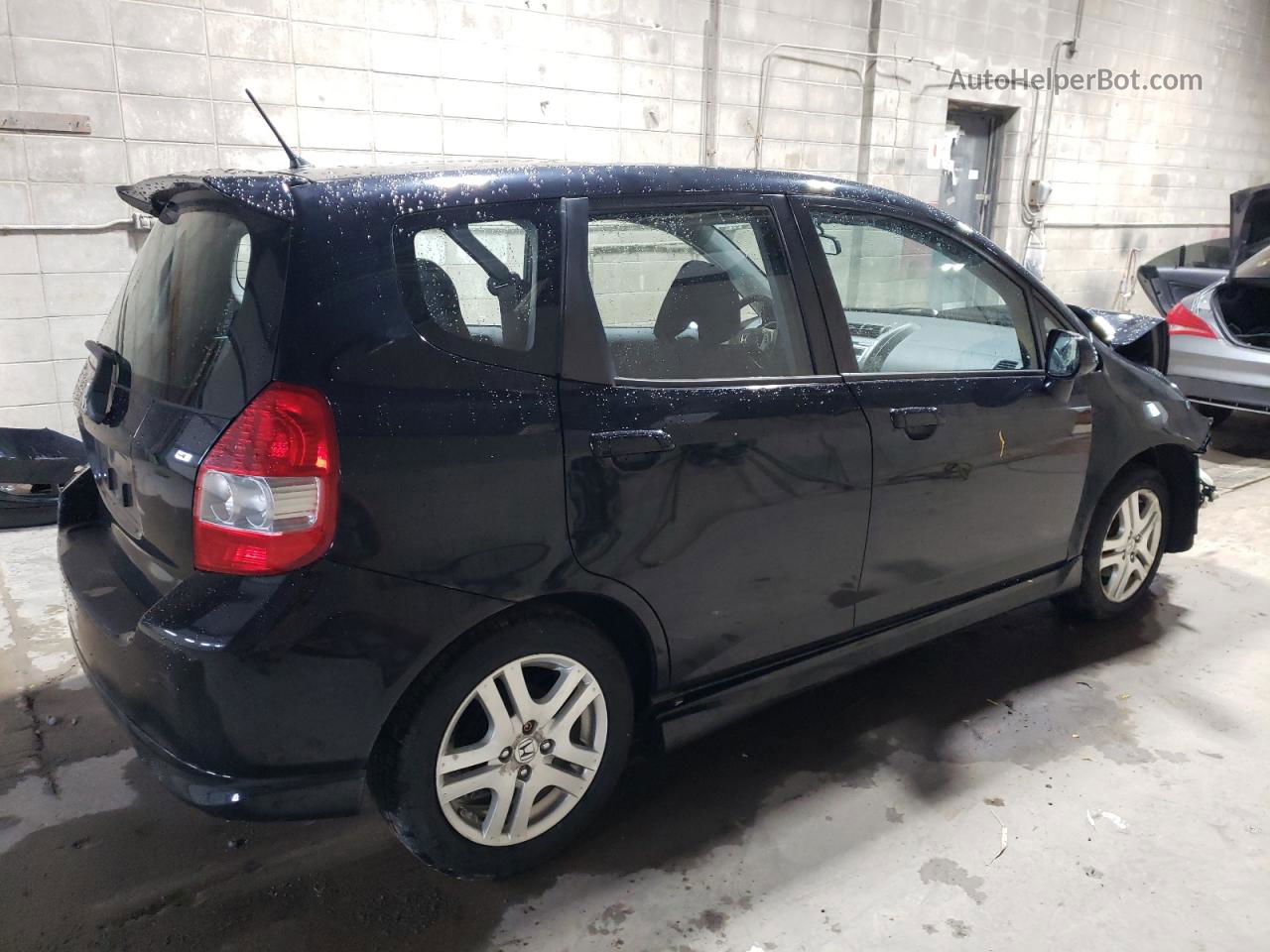 2008 Honda Fit Sport Black vin: JHMGD38668S066354