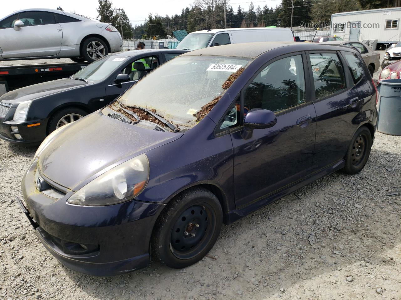 2008 Honda Fit Sport Blue vin: JHMGD38668S074275