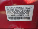 2008 Honda Fit Sport Красный vin: JHMGD38678S002047